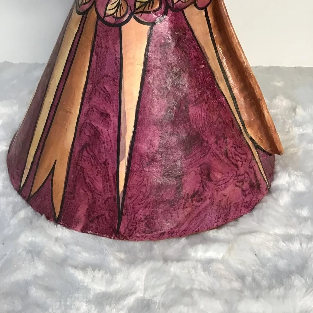 Hector Ruiz Vintage Hand Painted Paper Mache Folk Art Doll Figurine Southwestern